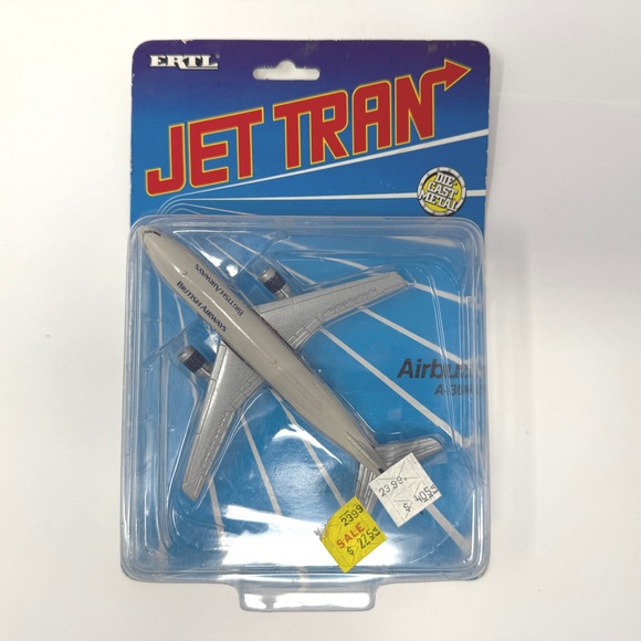 Ertl Jet Tran Die Cast Metal British Airways Airbus A300 Model Toy 1990 - Picture 1 of 3